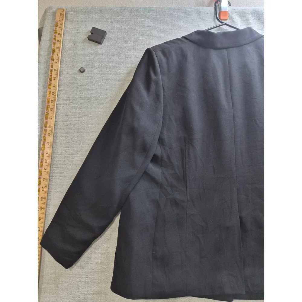 Casual Corner Annex Essentials Blazer Jacket Womens 18W Black Single Breasted